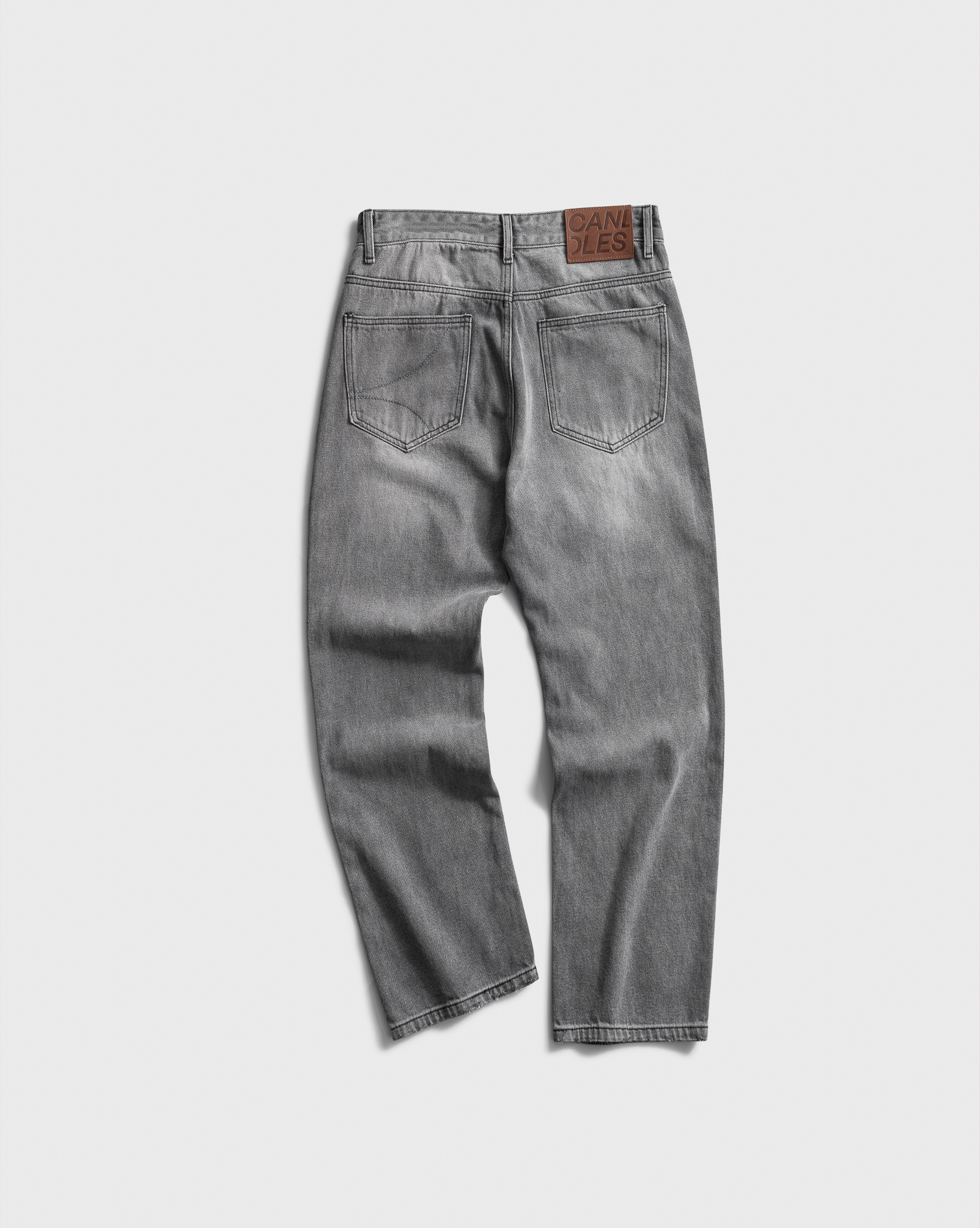 Candles Vintage Straight Jeans WGrey