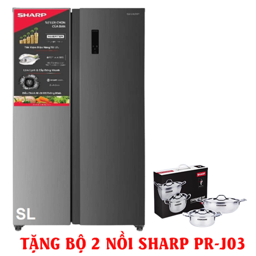 TỦ LẠNH SHARP INVERTER 442 LÍT SJ-SBX440V-SL