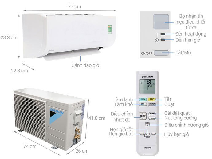 MÁY LẠNH DAIKIN 1 NGỰA FTF25XAV1V