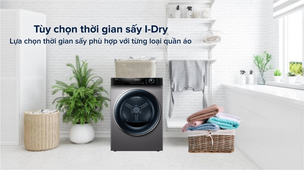 Máy sấy bơm nhiệt Aqua 10kg AQH-H1000J.PS