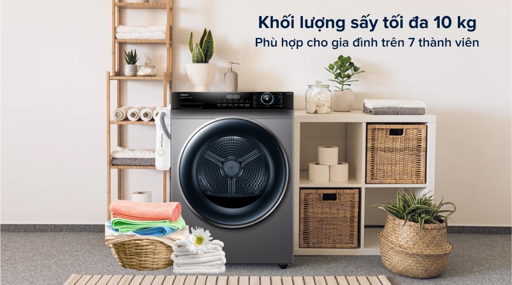Máy sấy bơm nhiệt Aqua 10kg AQH-H1000J.PS