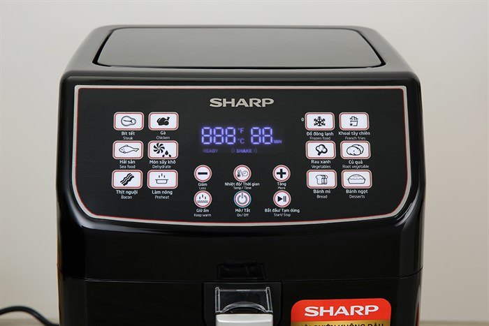 NỒI CHIÊN KHÔNG DẦU SHARP KF-AF55EV-BK 5.5 LÍT