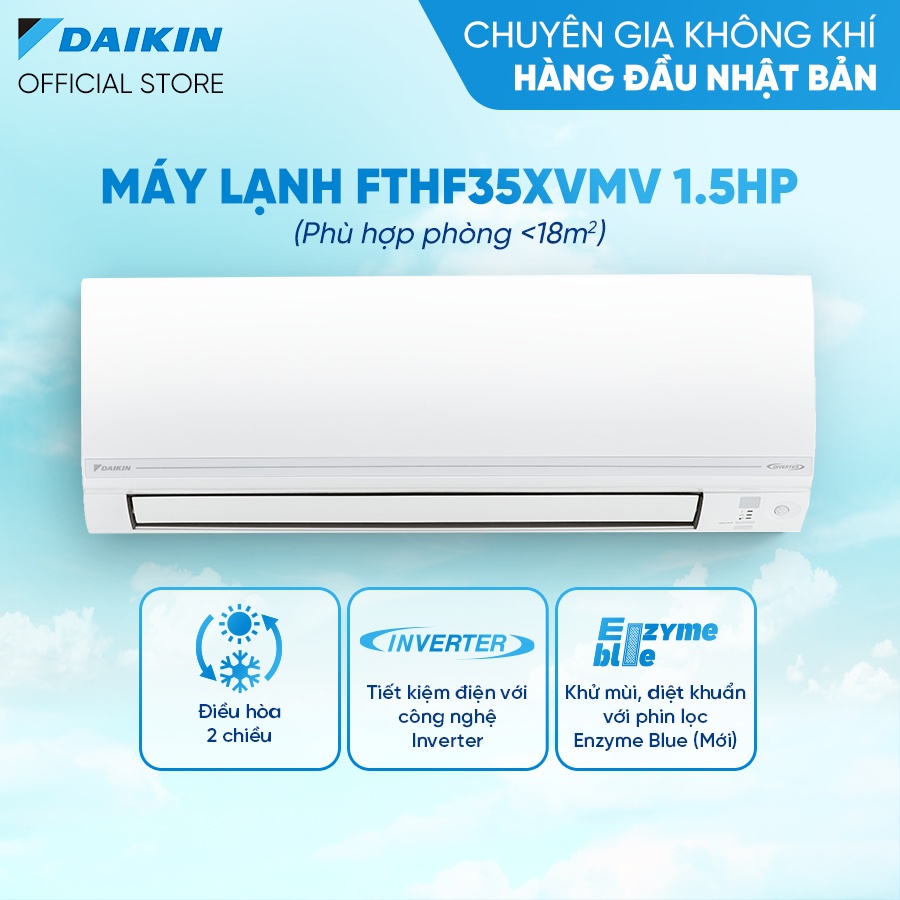 MÁY LẠNH DAIKIN 2 CHIỀU 1.5 NGỰA FTHF35XVMV
