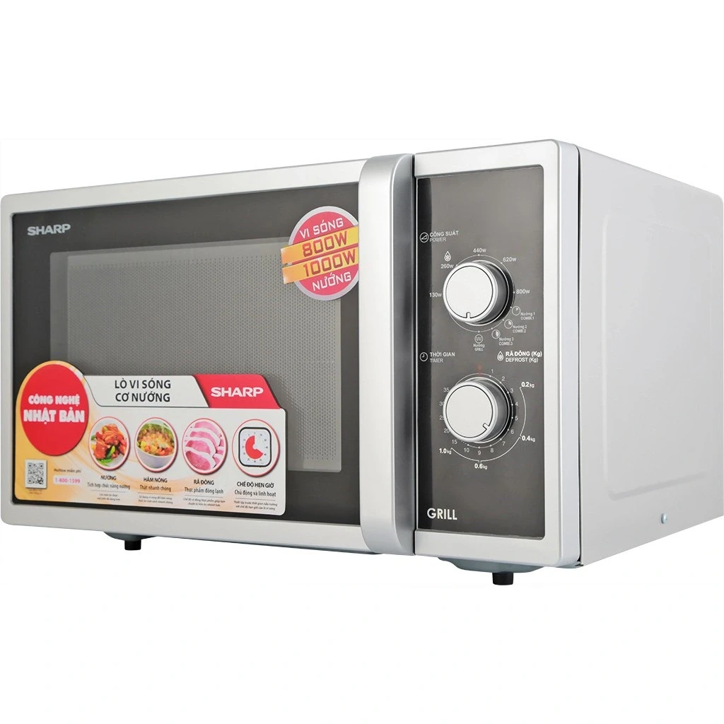 Lò vi sóng Sharp cơ có nướng 23L R-G322VN-S