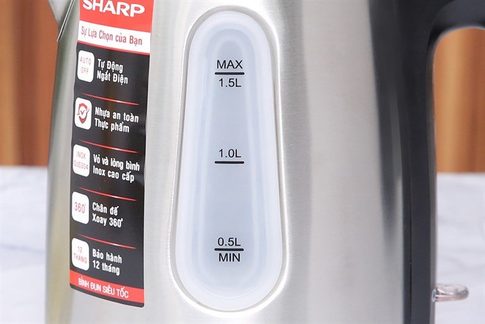 Bình đun siêu tốc Sharp 1.5 lít EKJ-15EVS-ST