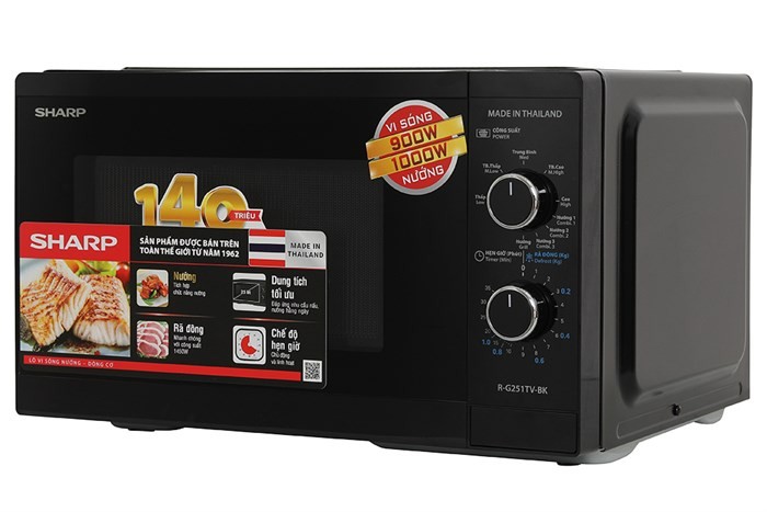 Lò vi sóng SHARP có nướng R-G251TV-BK 25 lít