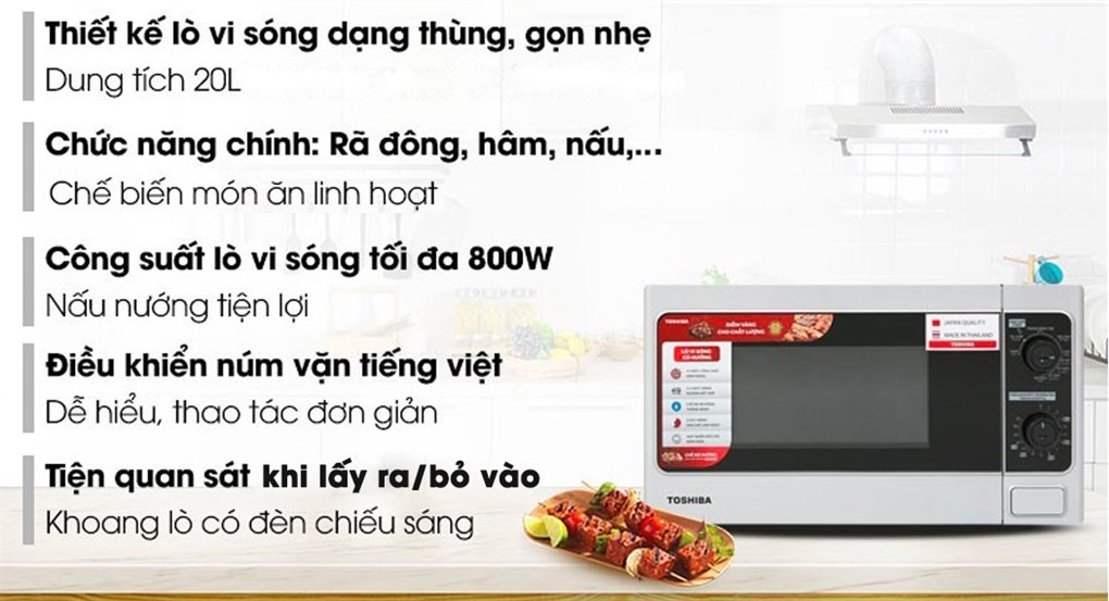 Lò vi sóng có nướng Toshiba ER-SGM20(S1)VN