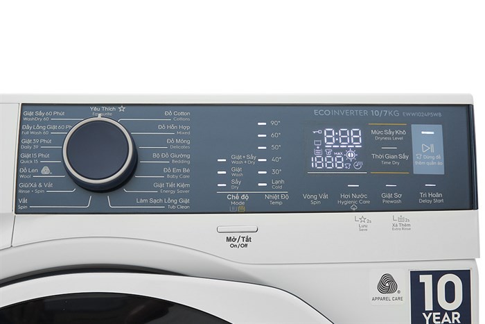 Máy giặt sấy Electrolux UltimateCare 500 Inverter giặt 10 kg - sấy 7 kg EWW1024P5WB