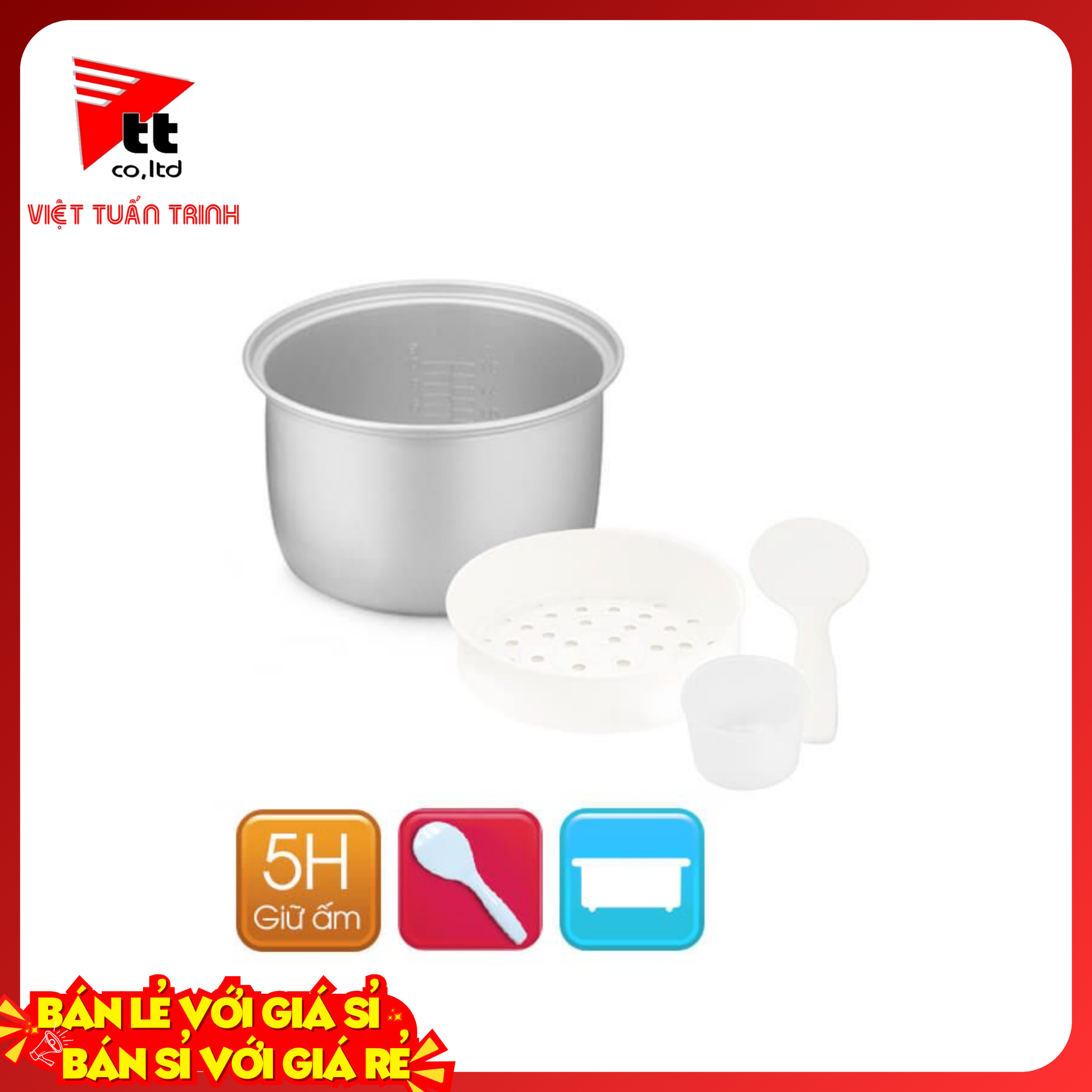 Nồi cơm nắp rời Sharp 1.8 lít KSH-D19V