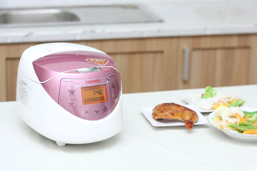 Nồi cơm điện tử-áp suất Cuckoo 1.08L CRP-N0601F/WHRPVNCV trắng hồng
