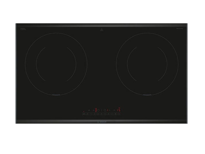 Bếp từ đôi âm Bosch PPI8256XVN, Seri 8 - 78 cm Màu đen, Có viền nhôm - Mới