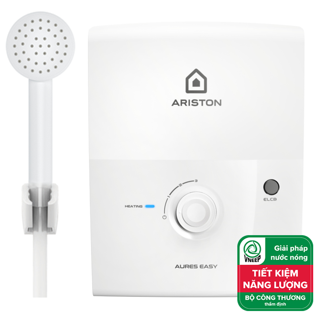 Bình Nước Nóng Trực Tiếp Ariston AURES EASY 3.5 KÈM VÒI SEN