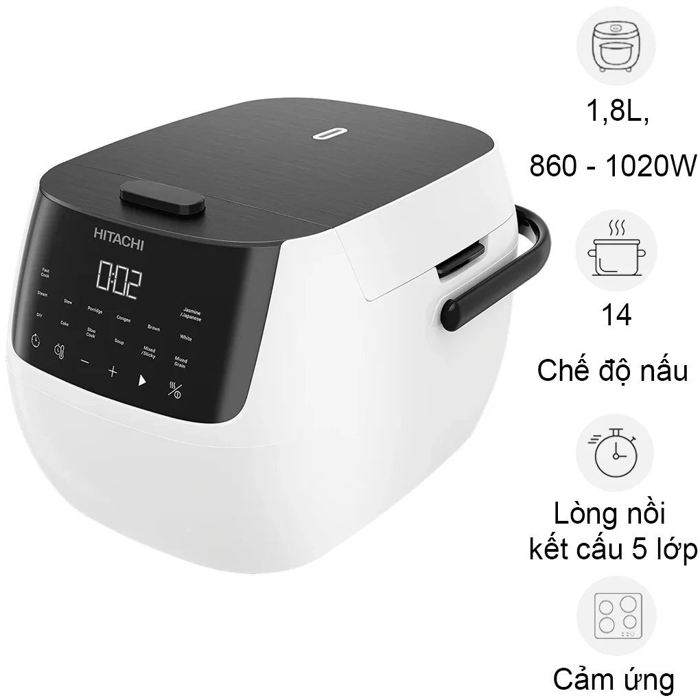 Nồi Cơm Điện Tử Hitachi RZ-R18XN-W 1.8 Lít