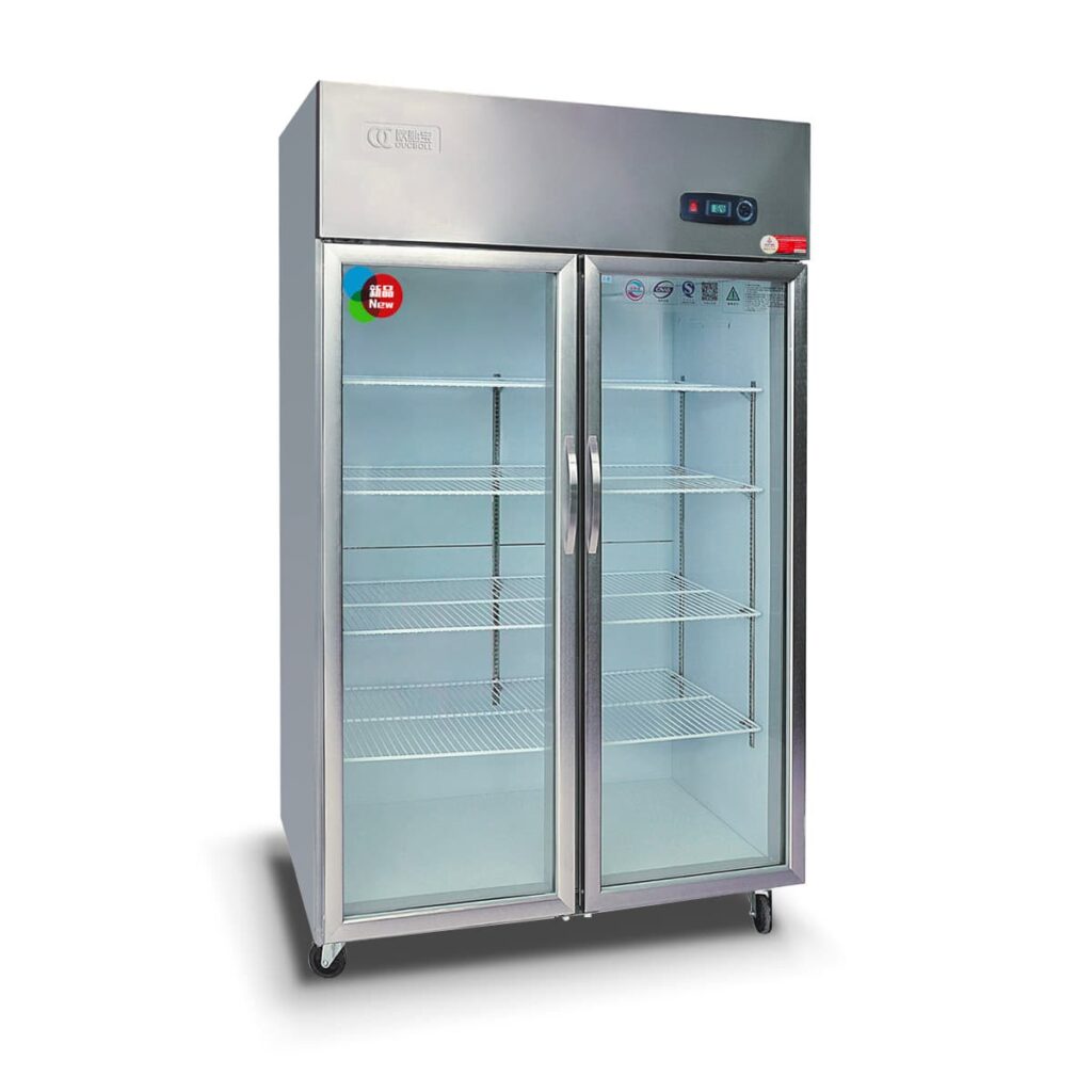 Tủ mát inox 2 cánh kính Coil Oucboll 700L LC-780