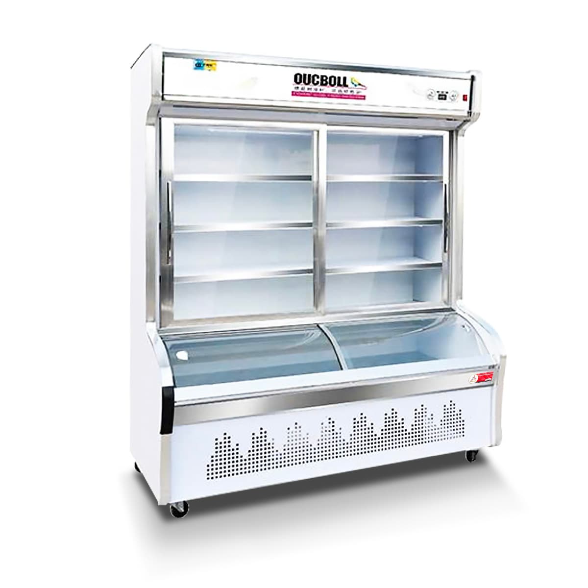 Tủ siêu thị 2 chế độ trên mát dưới đông mềm Oucboll 925L LCD-1600