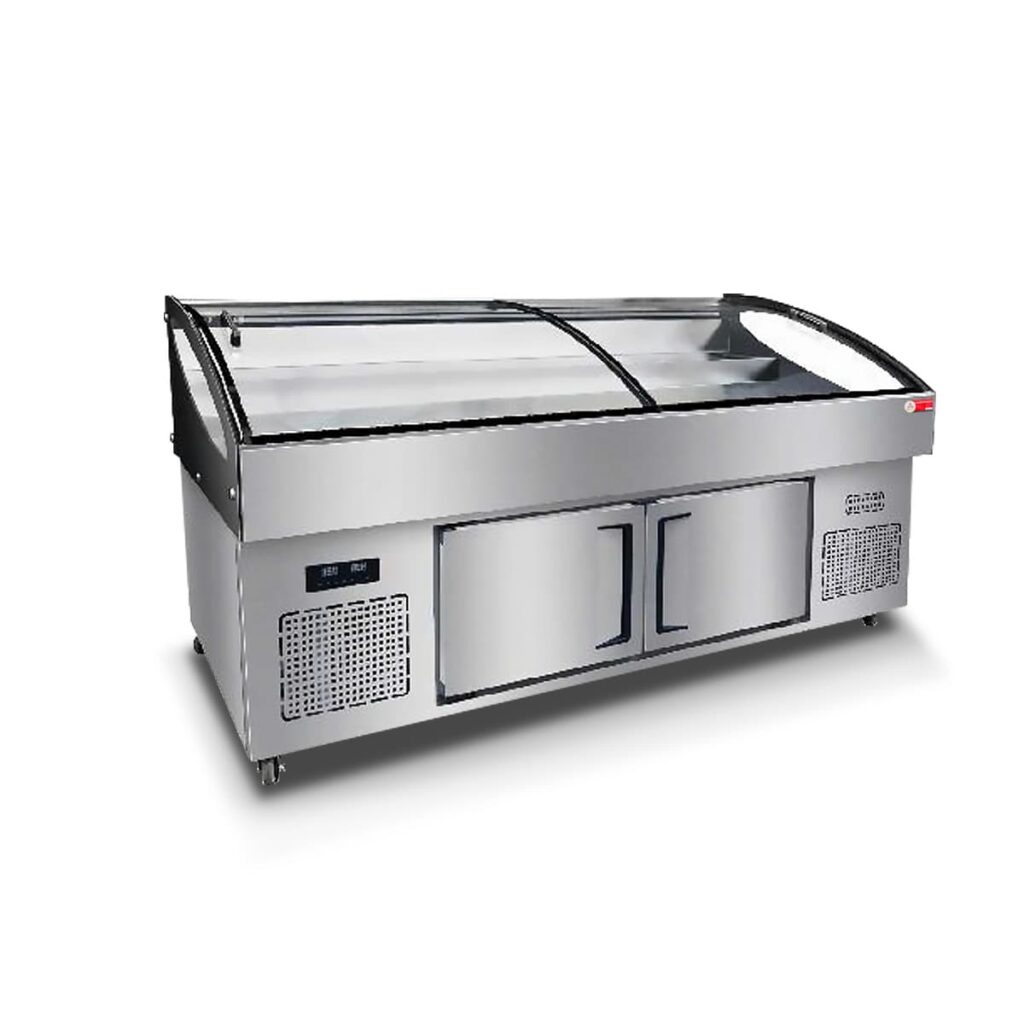 Tủ trưng bày 3 bậc trên mát đông dạng nằm Oucboll 430L BT-2000Z