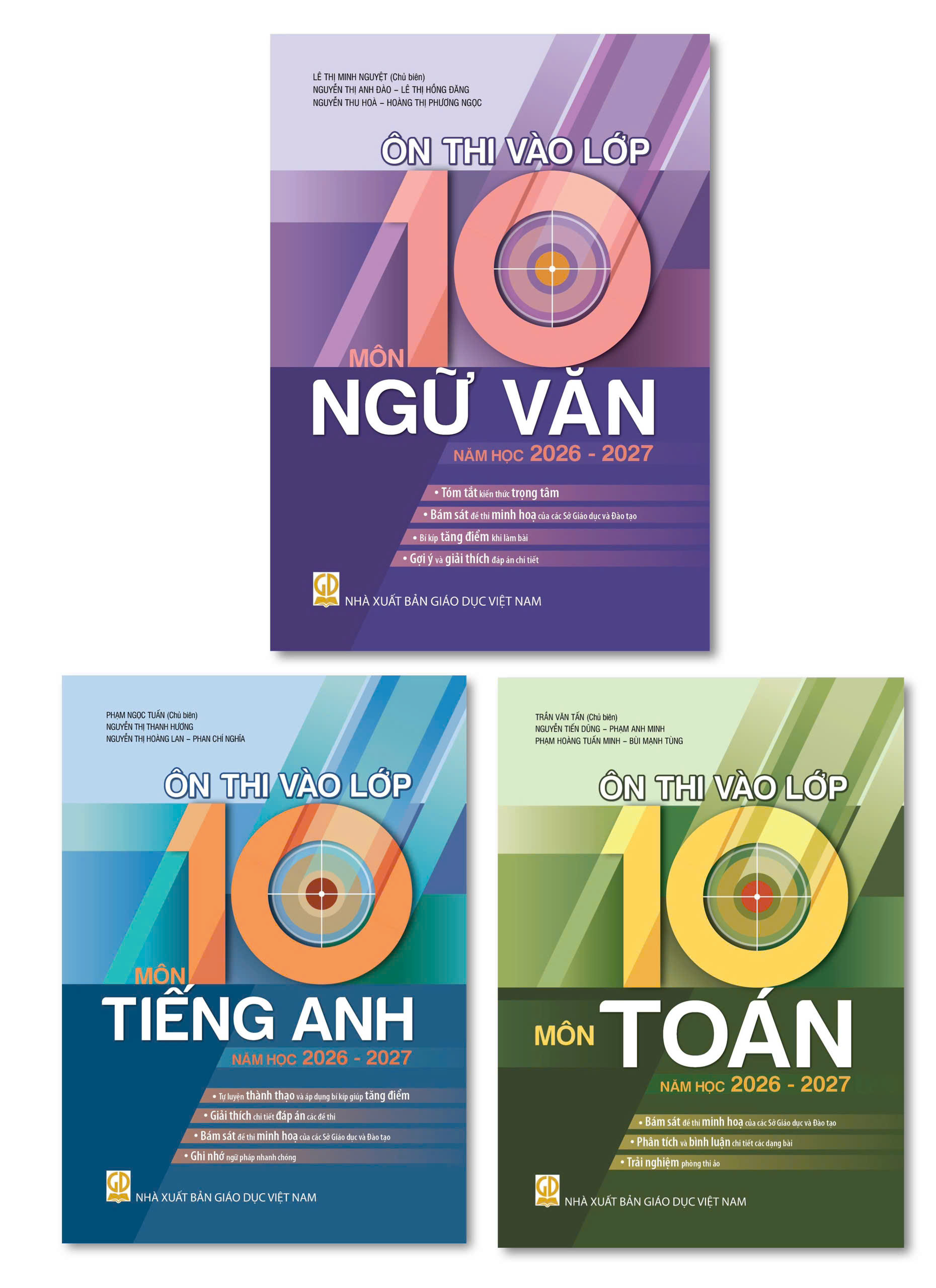 (HEID) Combo 3 cuốn Ôn thi vào lớp 10 môn Toán+Ngữ văn+Tiếng Anh năm học 2026-2027