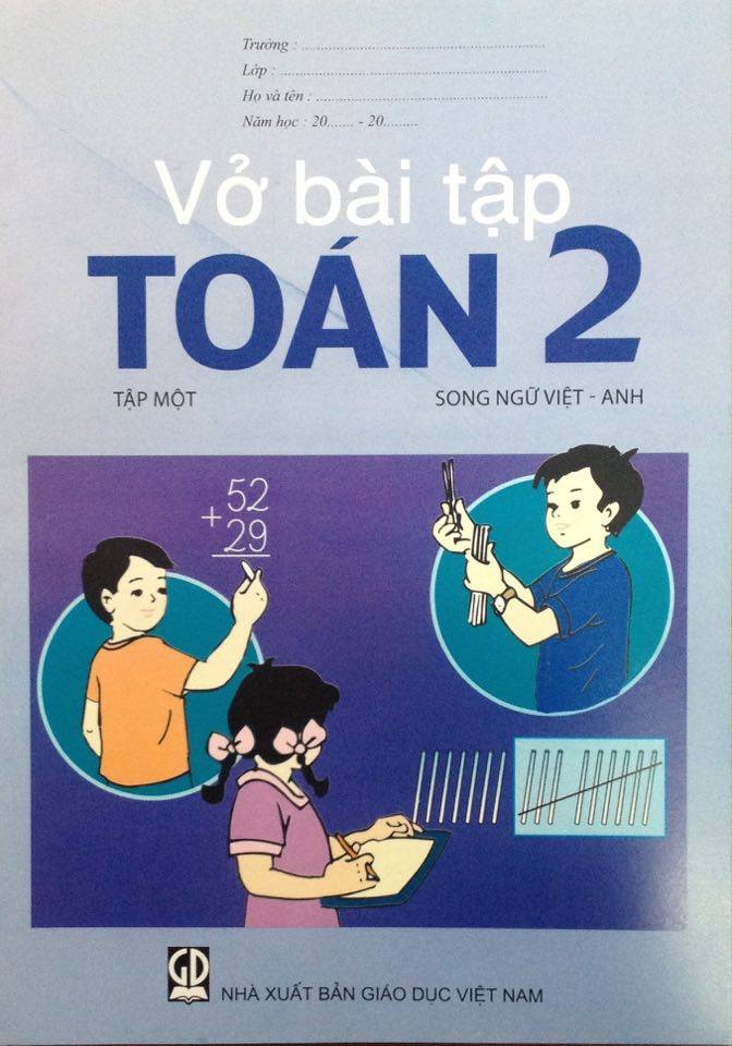 Song ngữ Vở bài tập Toán lớp 2 tập 1