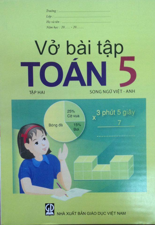Song ngữ Vở bài tập Toán lớp 5 tập 2