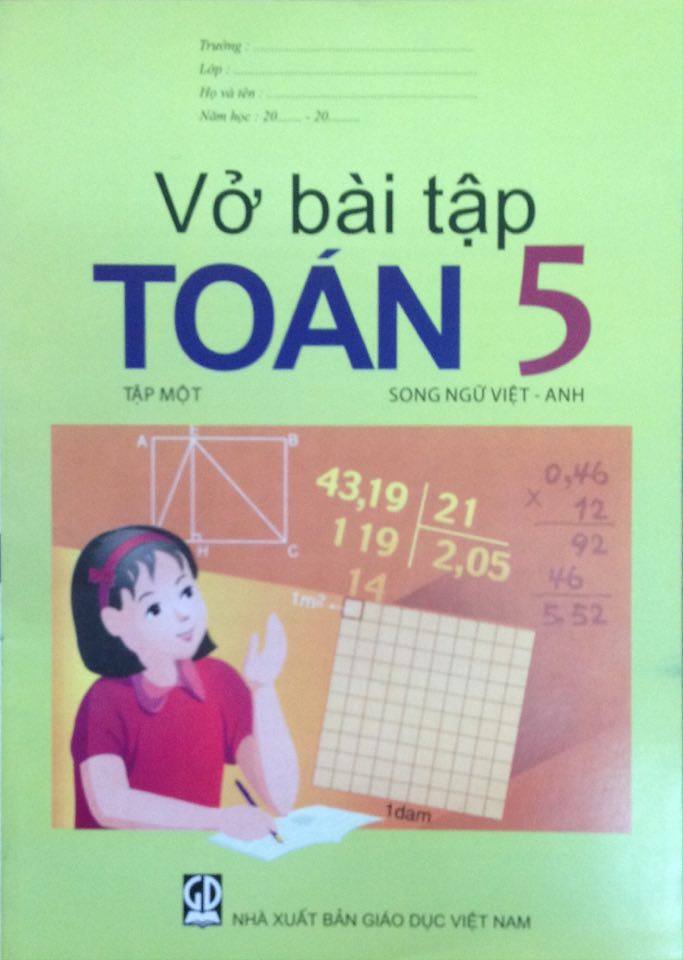 Song ngữ Vở bài tập Toán lớp 5 tập 1