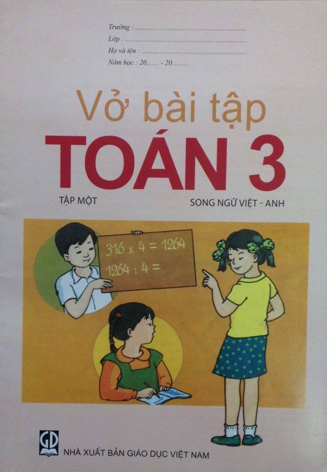 Song ngữ Vở bài tập Toán lớp 3 tập 1
