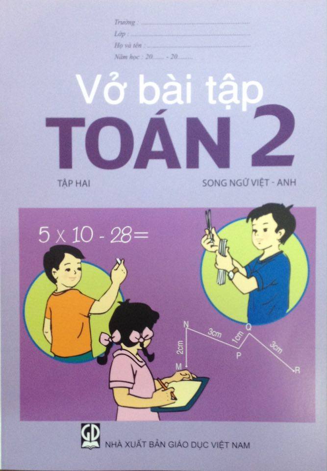 Song ngữ Vở bài tập Toán lớp 2 tập 2