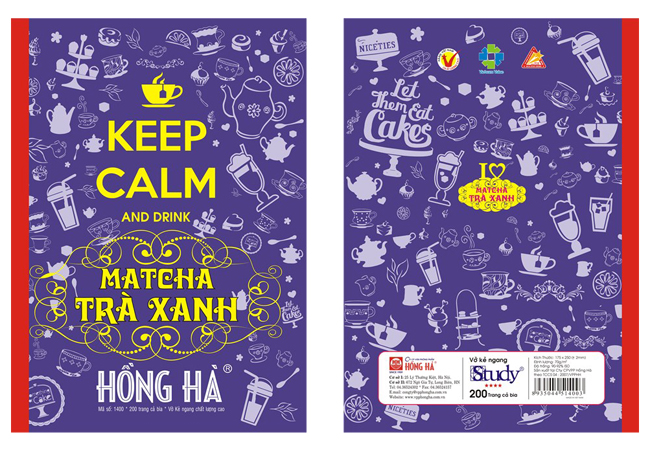 Vở Keep Calm & Matcha trà xanh 200T M1400.