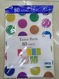 Giấy mầu làm hoa tissue (túi 80 tờ) 1 màu