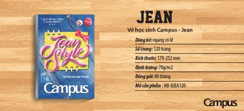 Vở campus Jean Style 120tr NB-BLA120 (MN) GV