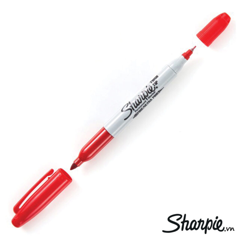 BÚT LÔNG DẦU SHARPIE TWIN TIP ĐỎ 32202
