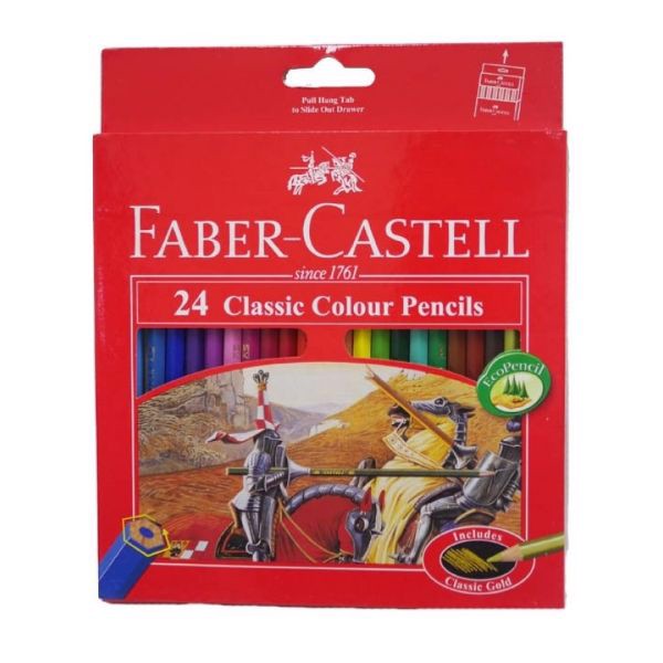 Faber - Castell - 115854 - Chì Màu Classic Knight - 24 Màu Dài