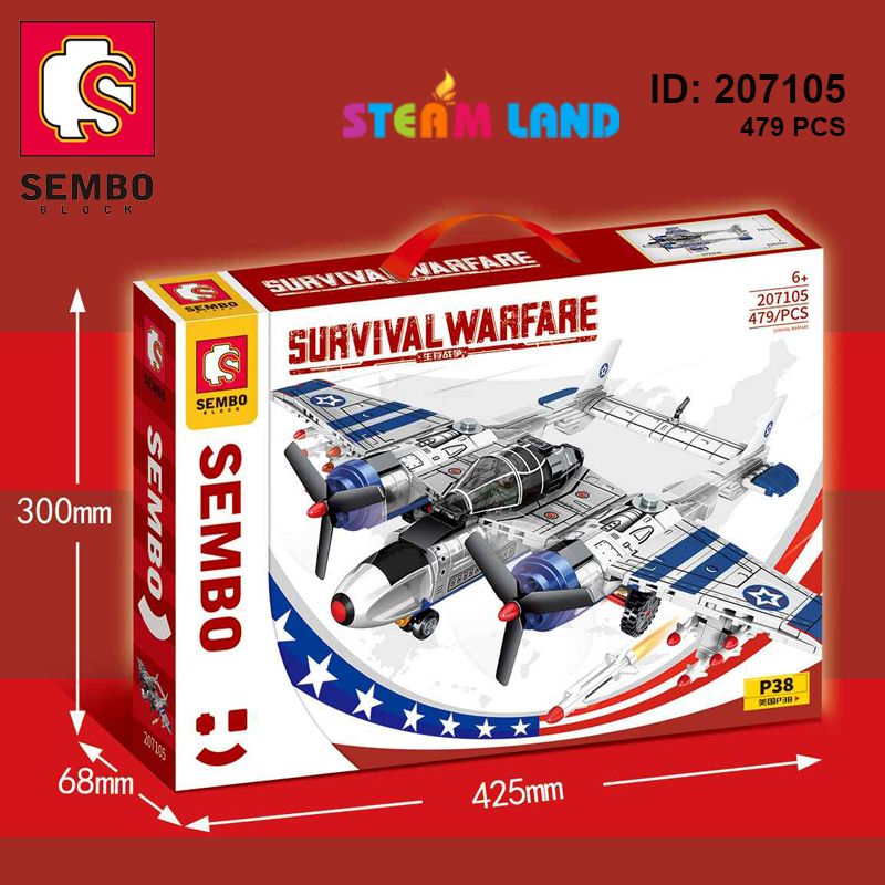 Máy bay tia chớp P-38 - SEMBO 207105