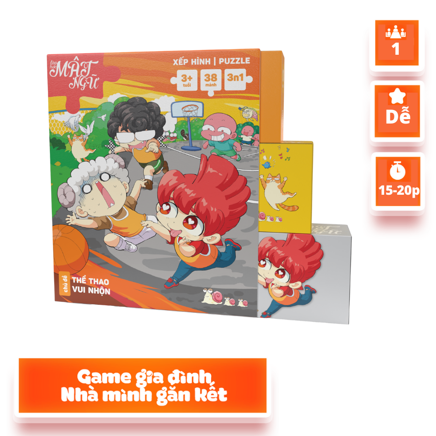 Xếp Hình/Puzzle Lớp Học Mật Ngữ - Chủ Đề: Thể Thao Vui Nhộn