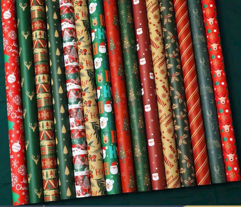 Combo giấy gói quà Noel (5 tờ)