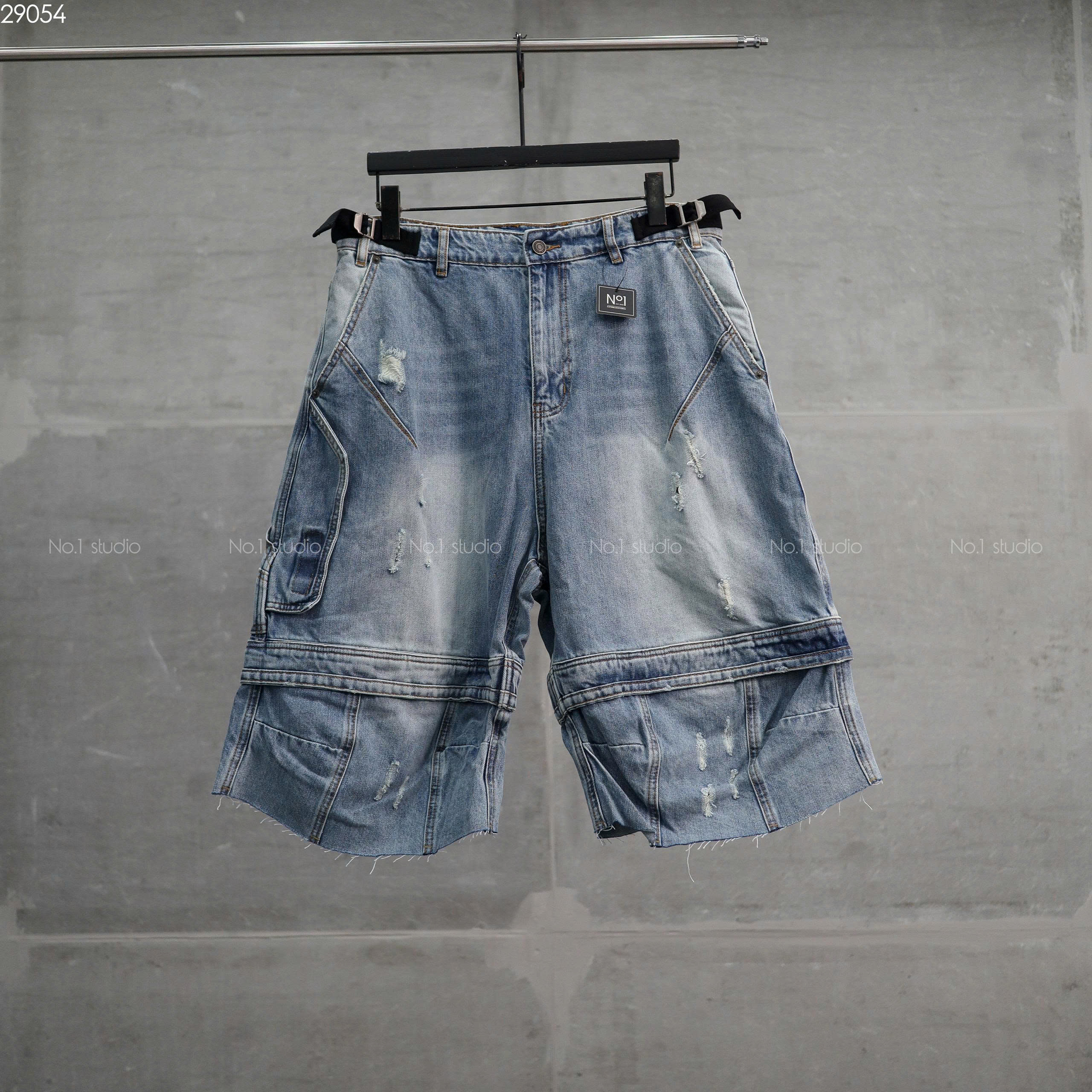 Baggy Short jean No.1 đai hông B10598