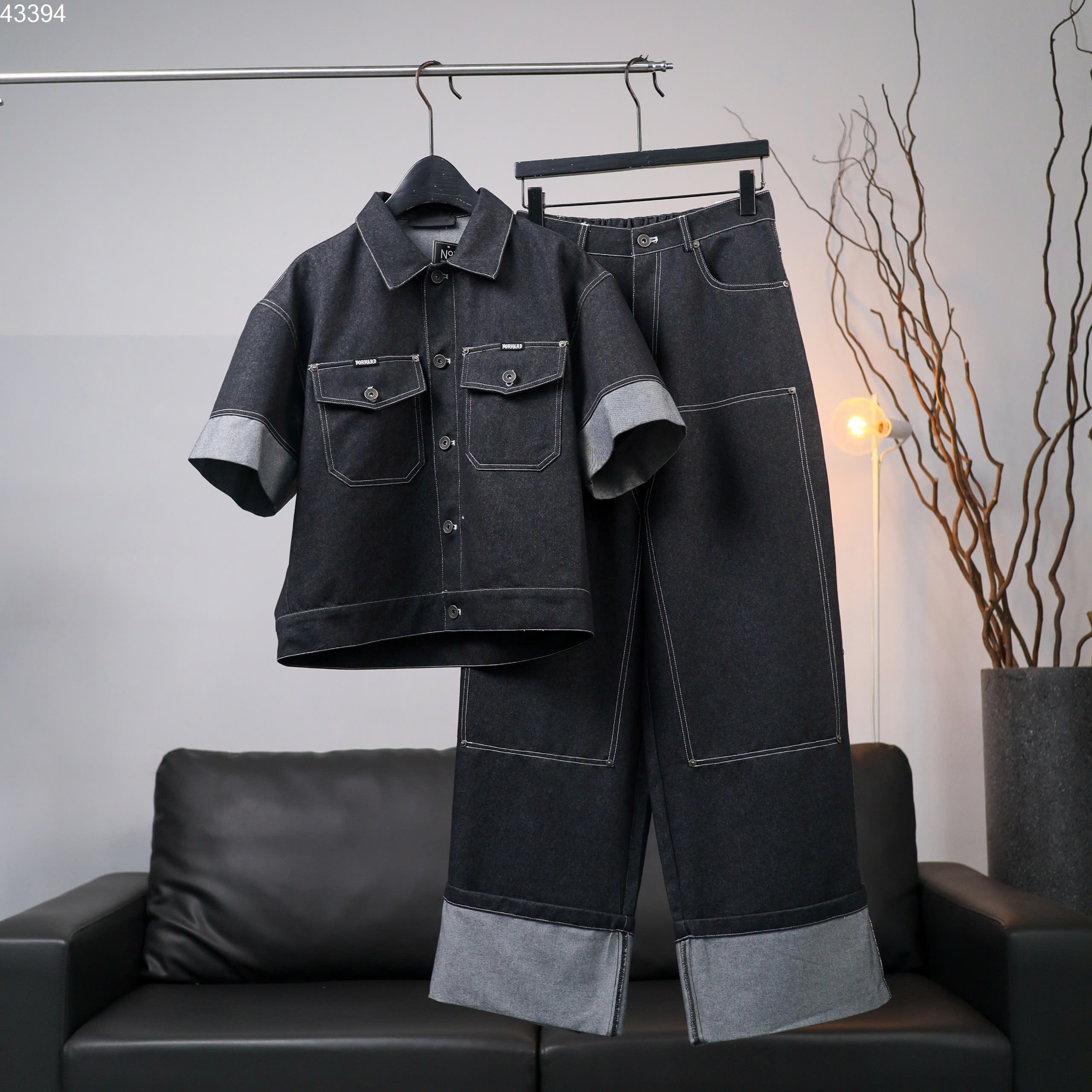 Bộ jean No.1 cộc tay boxy 51010