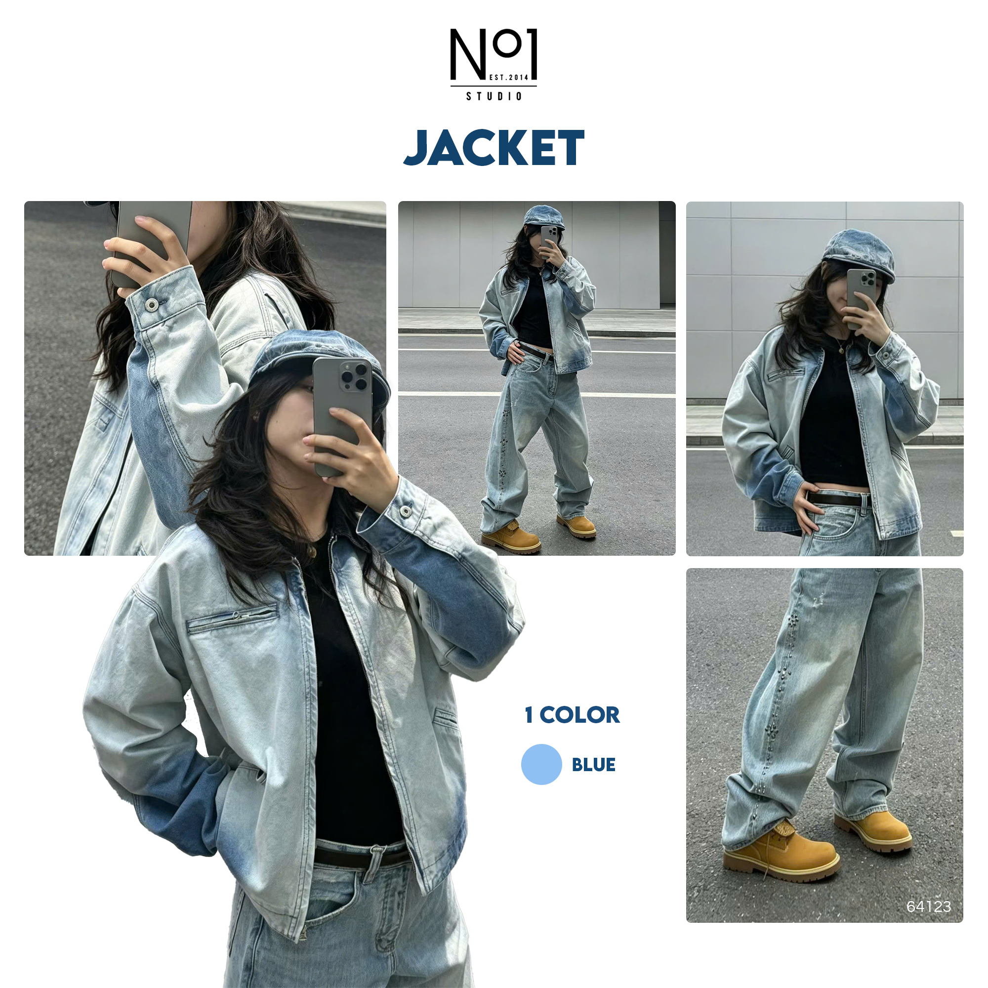 Denim Jacket No.1 cổ nhung JJ1001