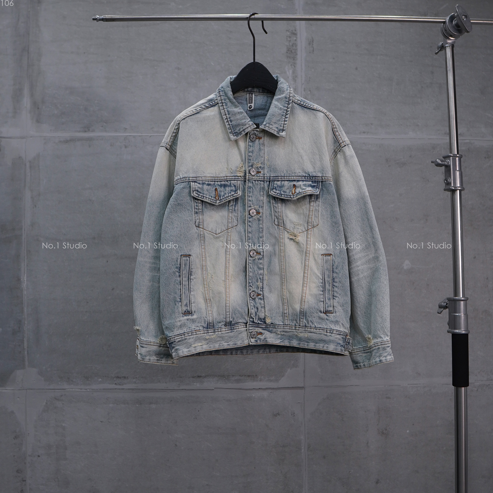 Denim Jacket No.1 rách wax J106