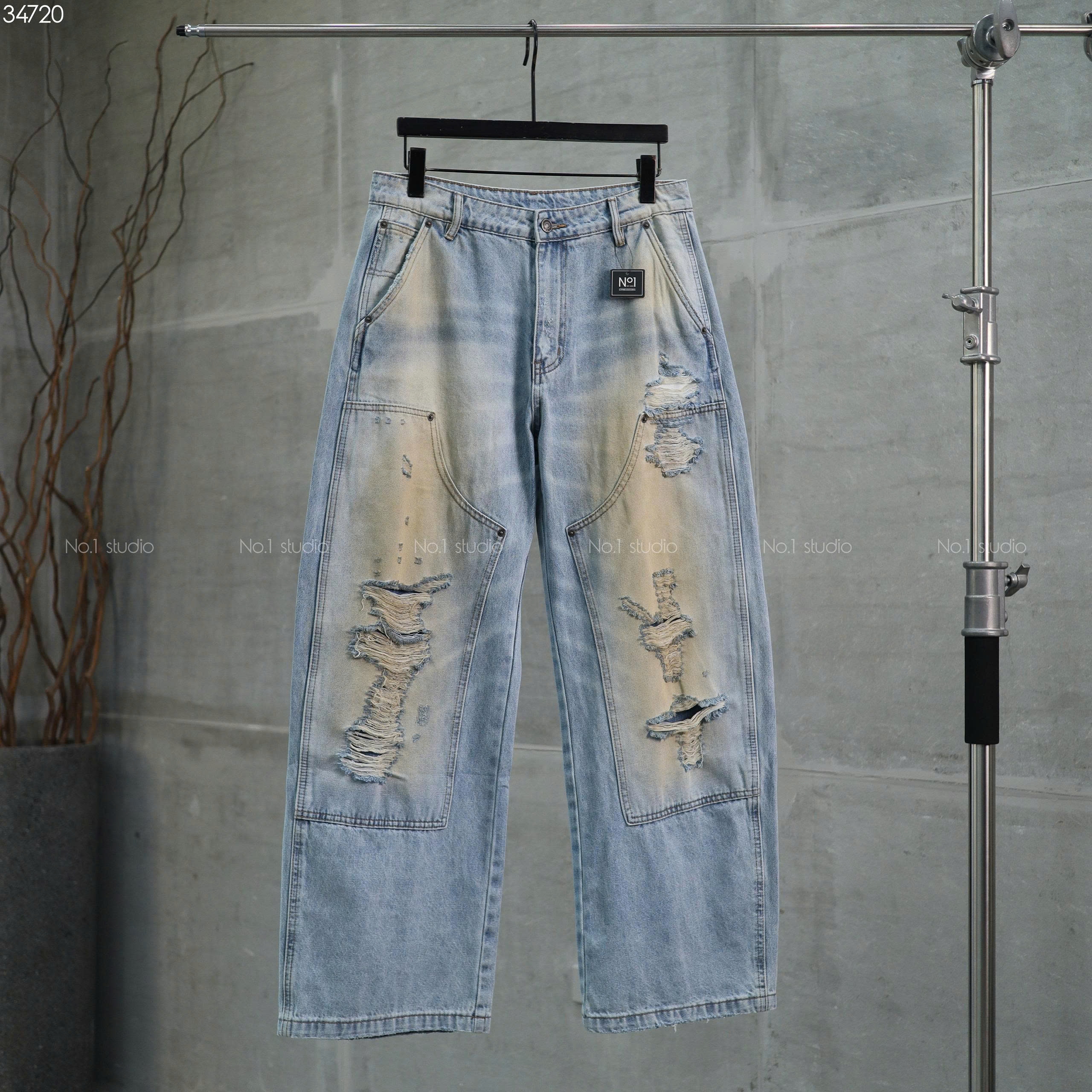 Double Knee Jean No.1 rách BH11305