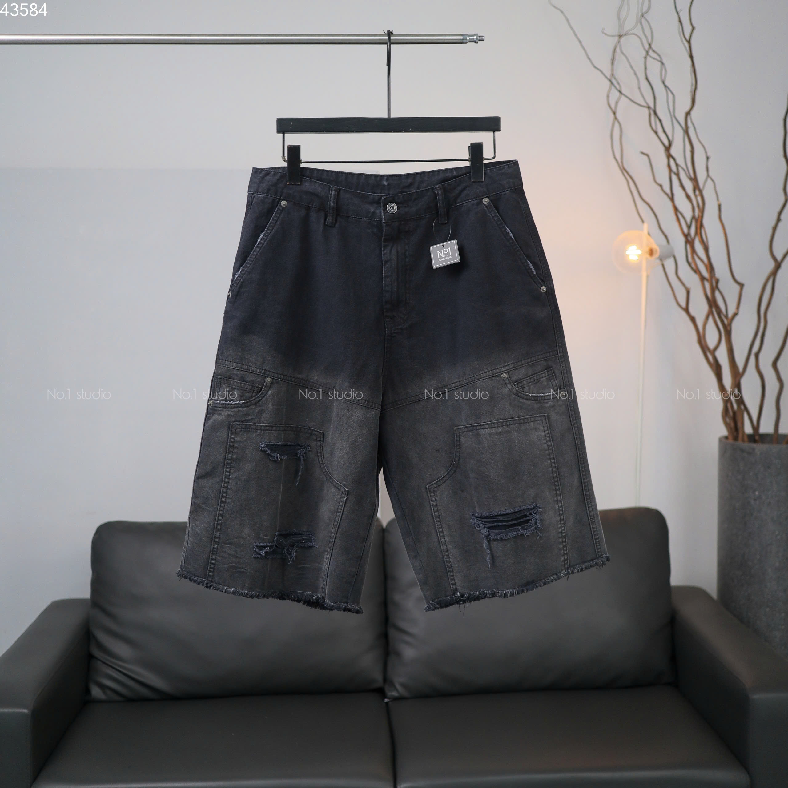 Double Knee Short Jean No.1 rách gấu BH10817