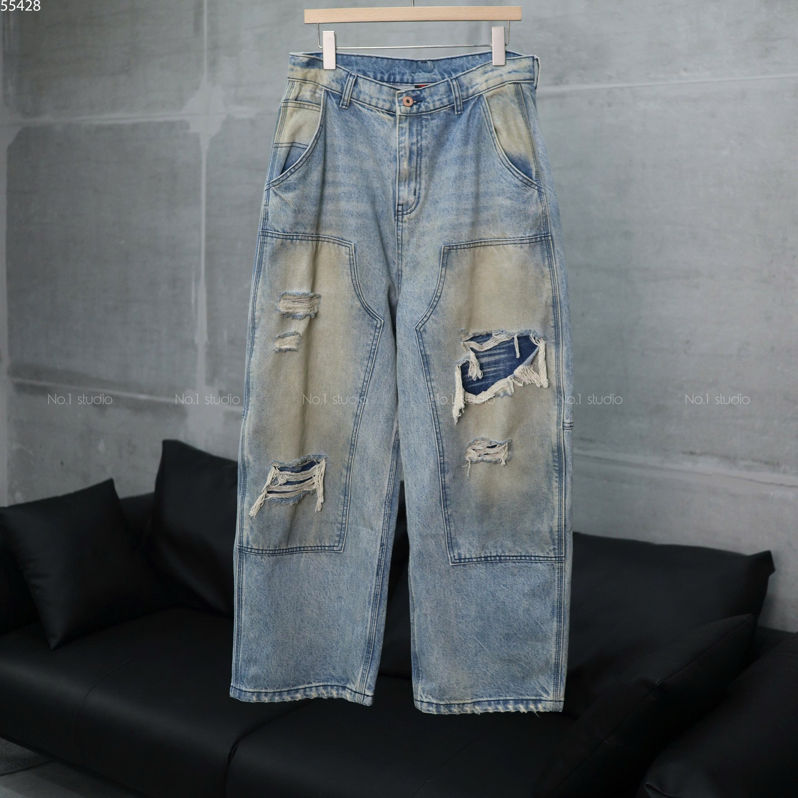 Double Knee jean No.1 QU68125