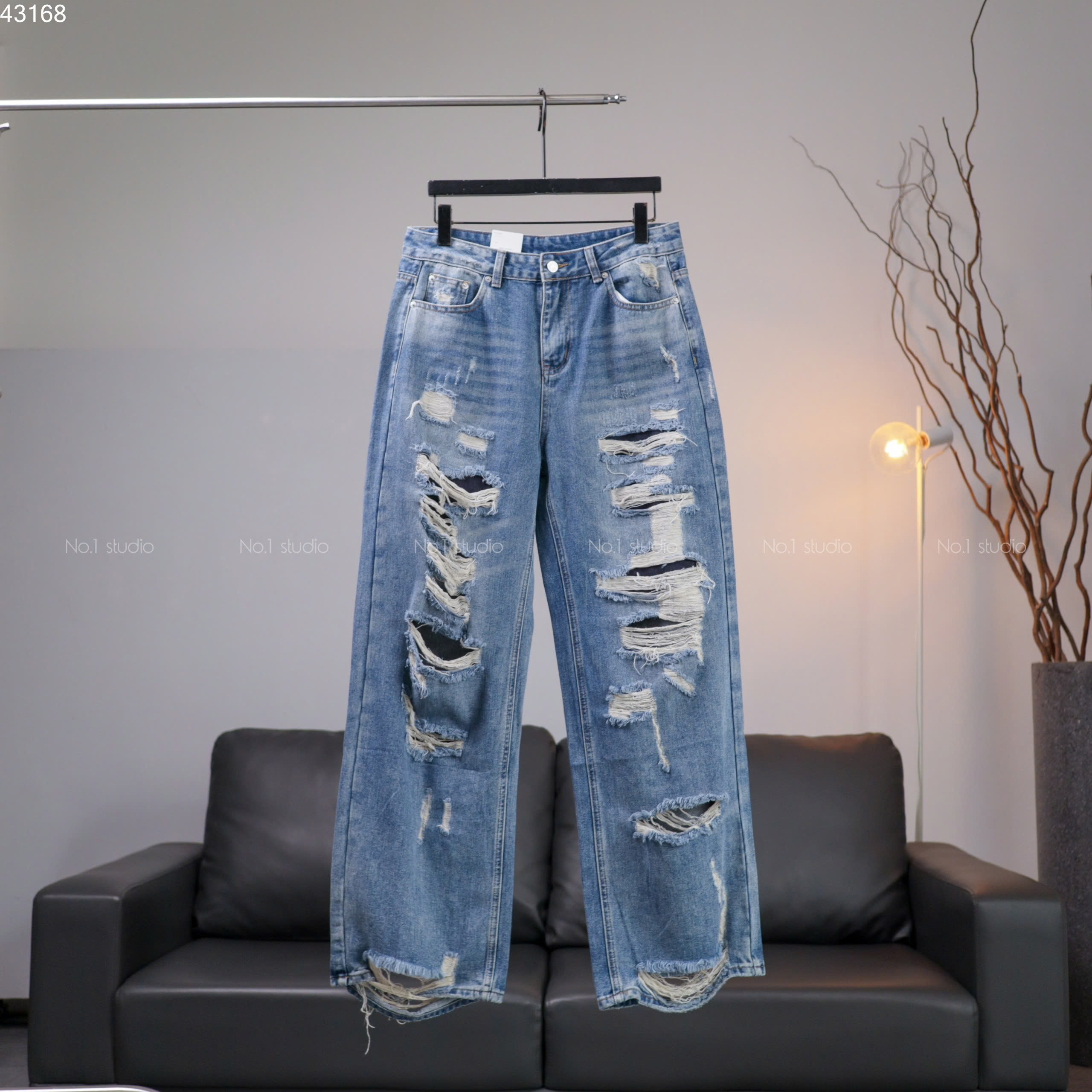Jean No.1 Chao ống rộng rách 02312/25208