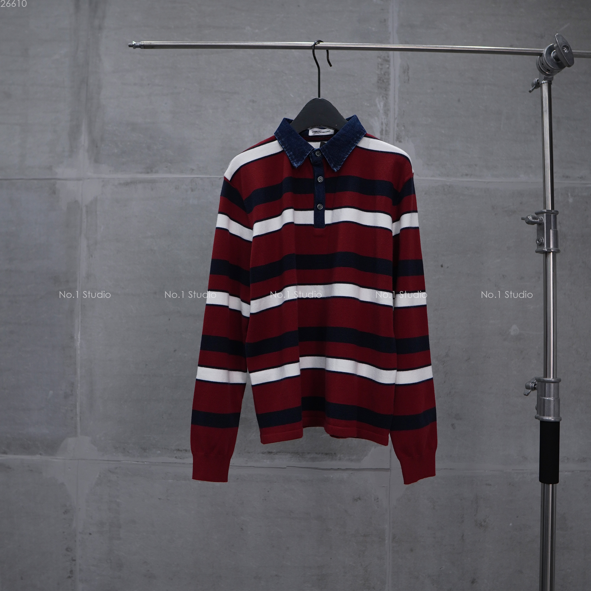 Polo dài tay No.1 cổ jean CH26610