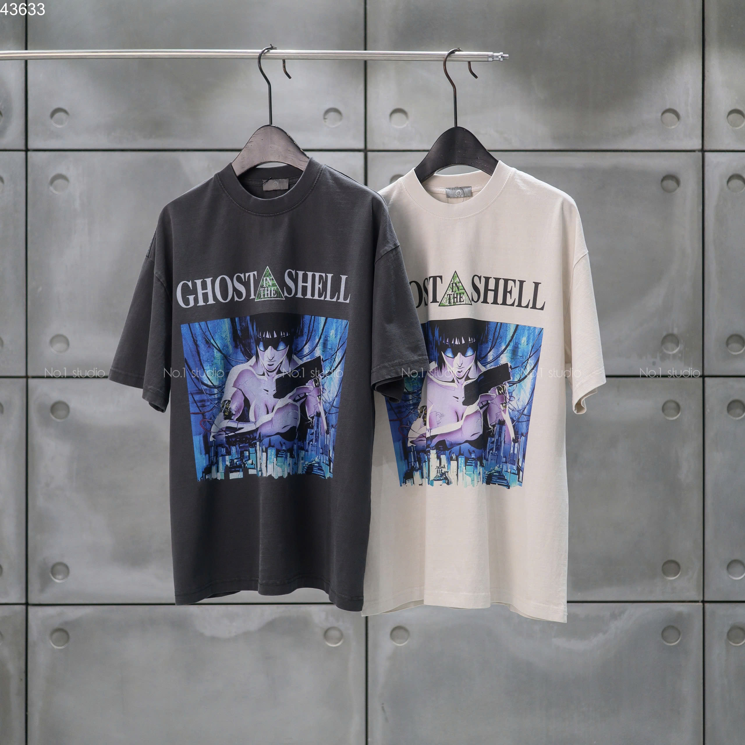 Tee No.1 GHOST SHELL hình ngực F295