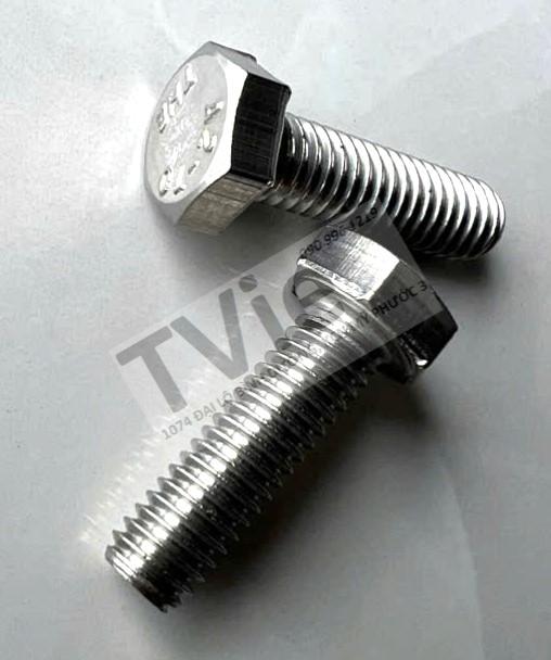 Bulon Inox 304 Đầu 6 Cạnh