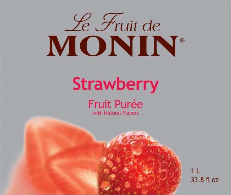 Mứt sệt vị Dâu Tây Monin (Strawberry puree) - chai 1L