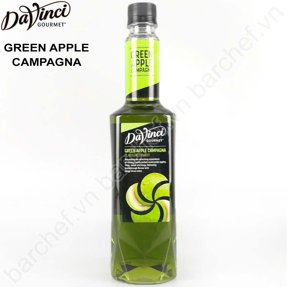 Siro Táo xanh Davinci Gourmet (DVG Green Apple Campagna Mixologist Syrup) - chai 750ml