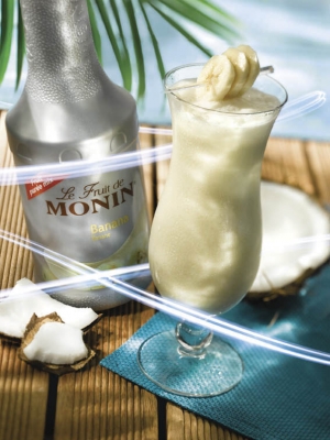 Mứt sệt vị Chuối Monin (Banana puree) - chai 1L