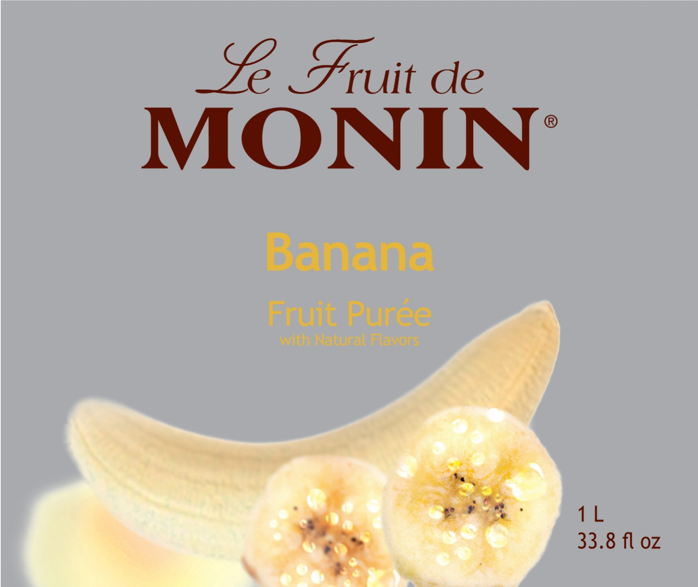 Mứt sệt vị Chuối Monin (Banana puree) - chai 1L