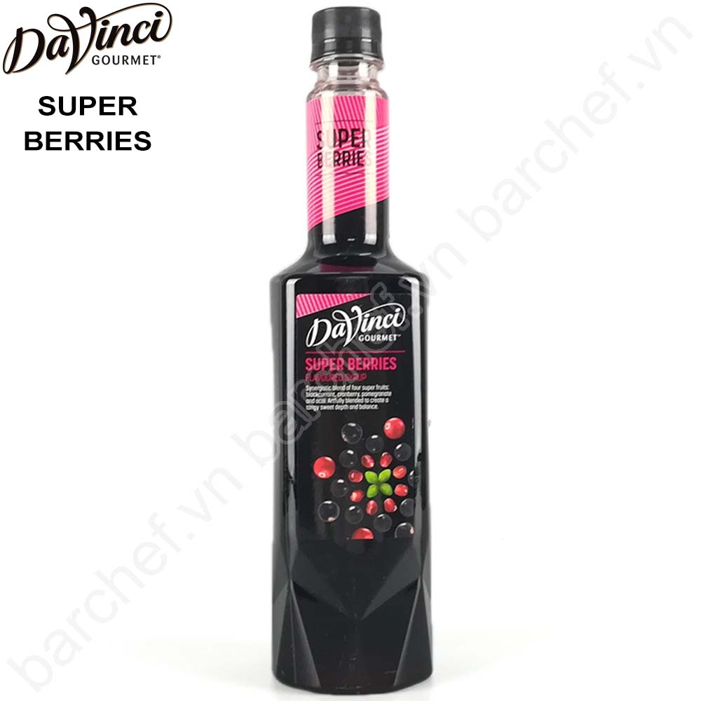 Siro Dâu rừng hỗn hợp Davinci Gourmet (DVG Super Berries Mixologist Syrup) - chai 750ml